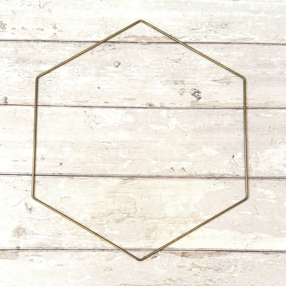 Gold Hexagon Wall Home Decor 16in Wide Decorations